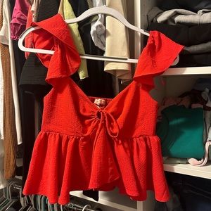 URBAN OUTFITTERS RED TOP